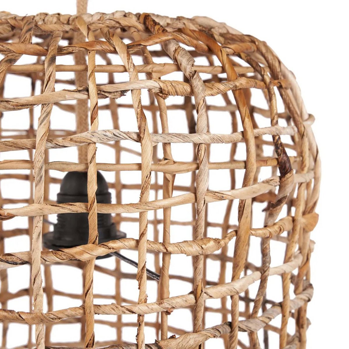 Palmblatt-Pendelleuchte 30 × 57 cm - handgeflochten in Indonesien