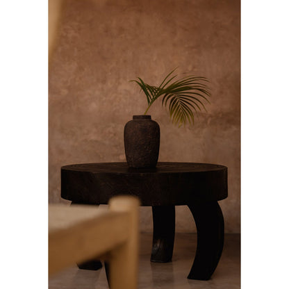 Octo Chic Coffee Table, 70 cm - Dark walnut round