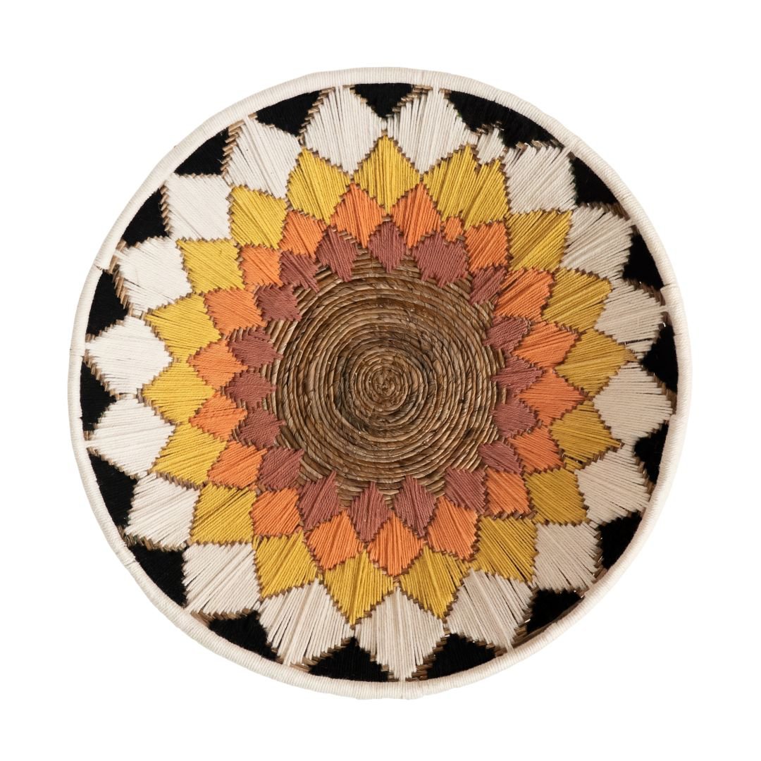 Kalimantan vægcirkel, bomuld - 76 cm