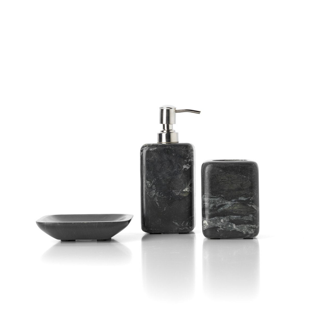 Marble toothbrush holder – marine black