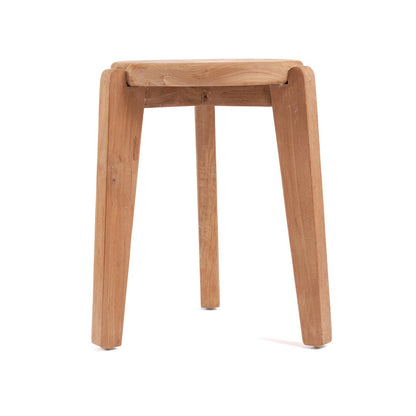 Wood side table 40×40 cm - natural finish, Indonesia