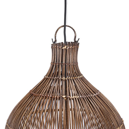 Bamboo tower pendant light 102 cm - dark walnut