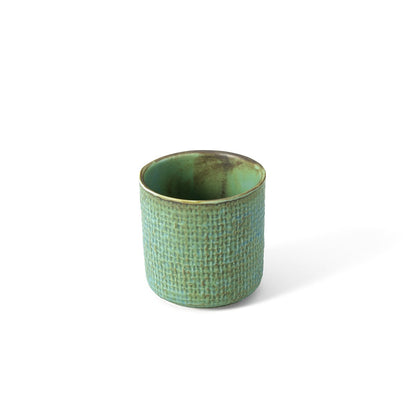 Lagoon ceramic cup 7 × 7 cm - blue and green glaze