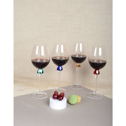 Wine glasses with diamond-cut foot – set of 4