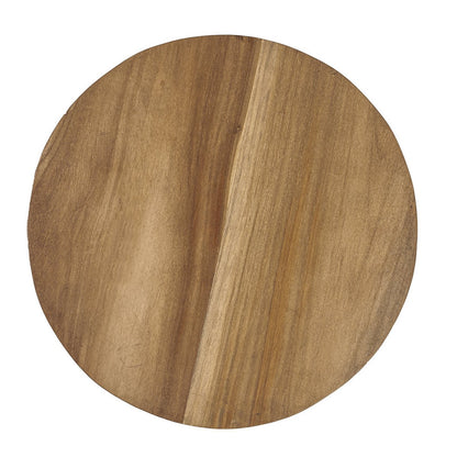 Teak wood stool, round - 35×35cm