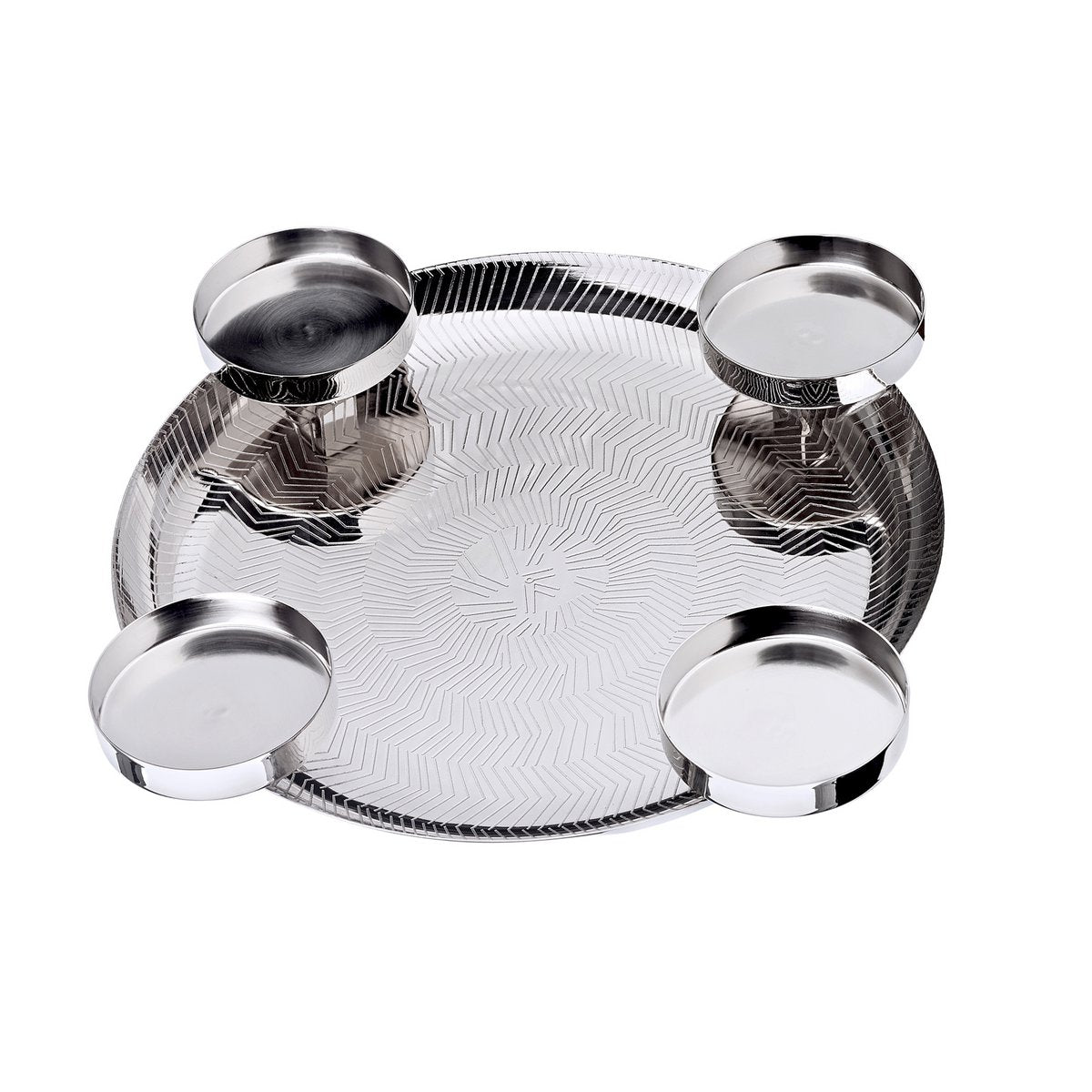 Stainless steel advent wreath Kaya, 36 cm diameter