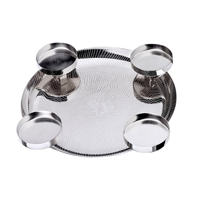 Stainless steel advent wreath Kaya, 36 cm diameter