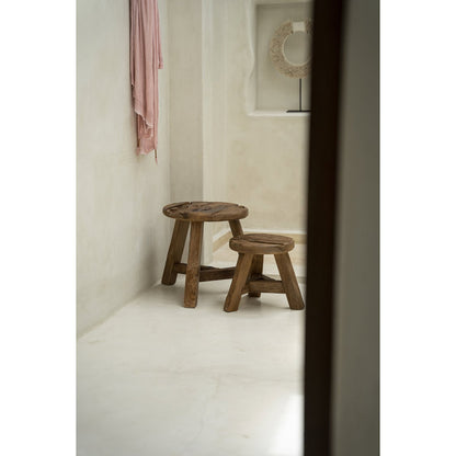Wood stool, 37 × 33 cm - Natural (M)