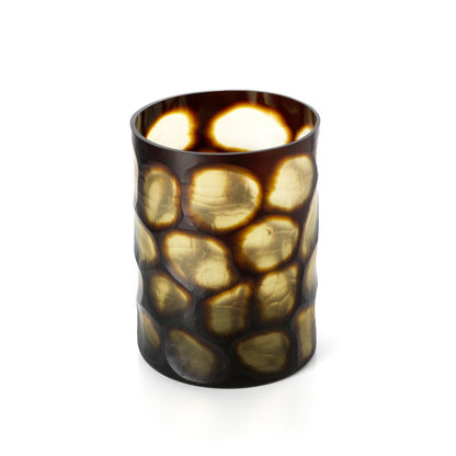 Handblown glass vase, amber - 31 cm