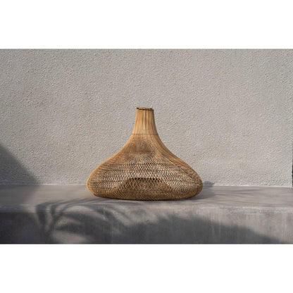 Rattan Shala pendellampe, beige – 77×57 cm