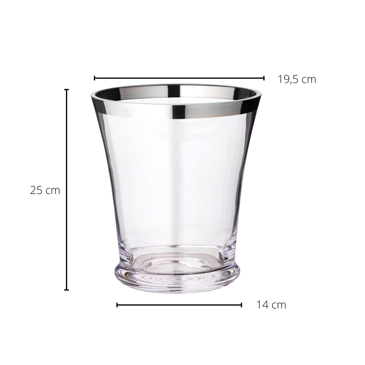 Reuben silver-plated bottle cooler, 22 cm tall