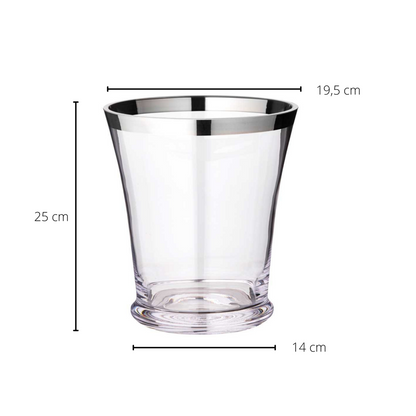 Reuben silver-plated bottle cooler, 22 cm tall