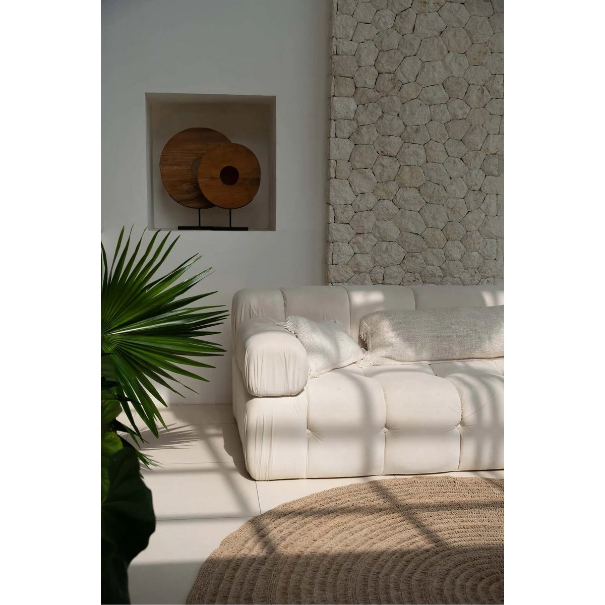 Baumwollkissenbezug 35×100 cm - creme