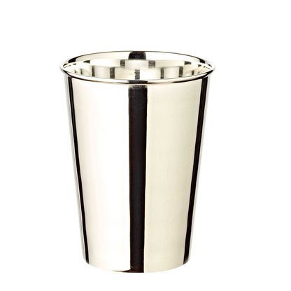 Silberbeschichtete Stahlbecher Mido, gehämmert, 4er-Set, H 10 cm
