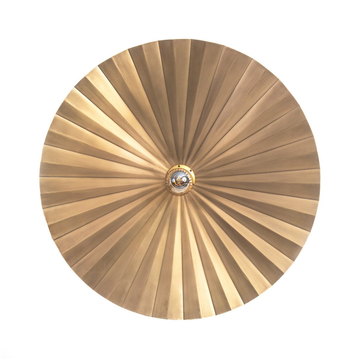 Iron wall lamp, medium - brass folded form