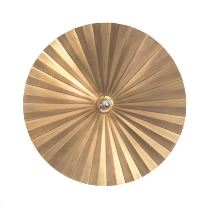 Iron wall lamp, medium - brass folded form