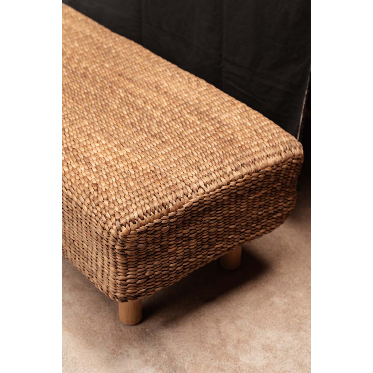 Water hyacinth bench 140×60 cm - natural brown, Indonesia