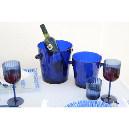 Champagnekøler af polycarbonat – mørkeblå, 20,3 cm
