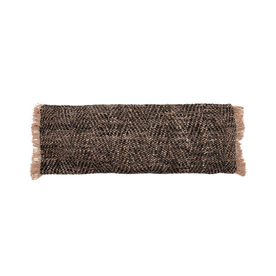 Cotton cushion cover 35×100 cm - black copper, made in India
