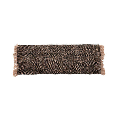 Cotton cushion cover 35×100 cm - black copper, made in India
