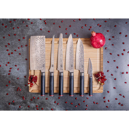 Steel knife set, 6 pieces - handmade Japanese blades