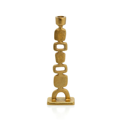 Messing lysestage, høj guld - 30,5 cm