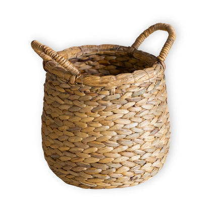 Runder Korb aus geflochtener Jute Ø 35 cm – bauchig beige, 27 cm hoch