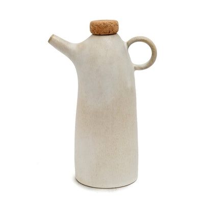White stoneware olive oil bottle N°78 - Portugal