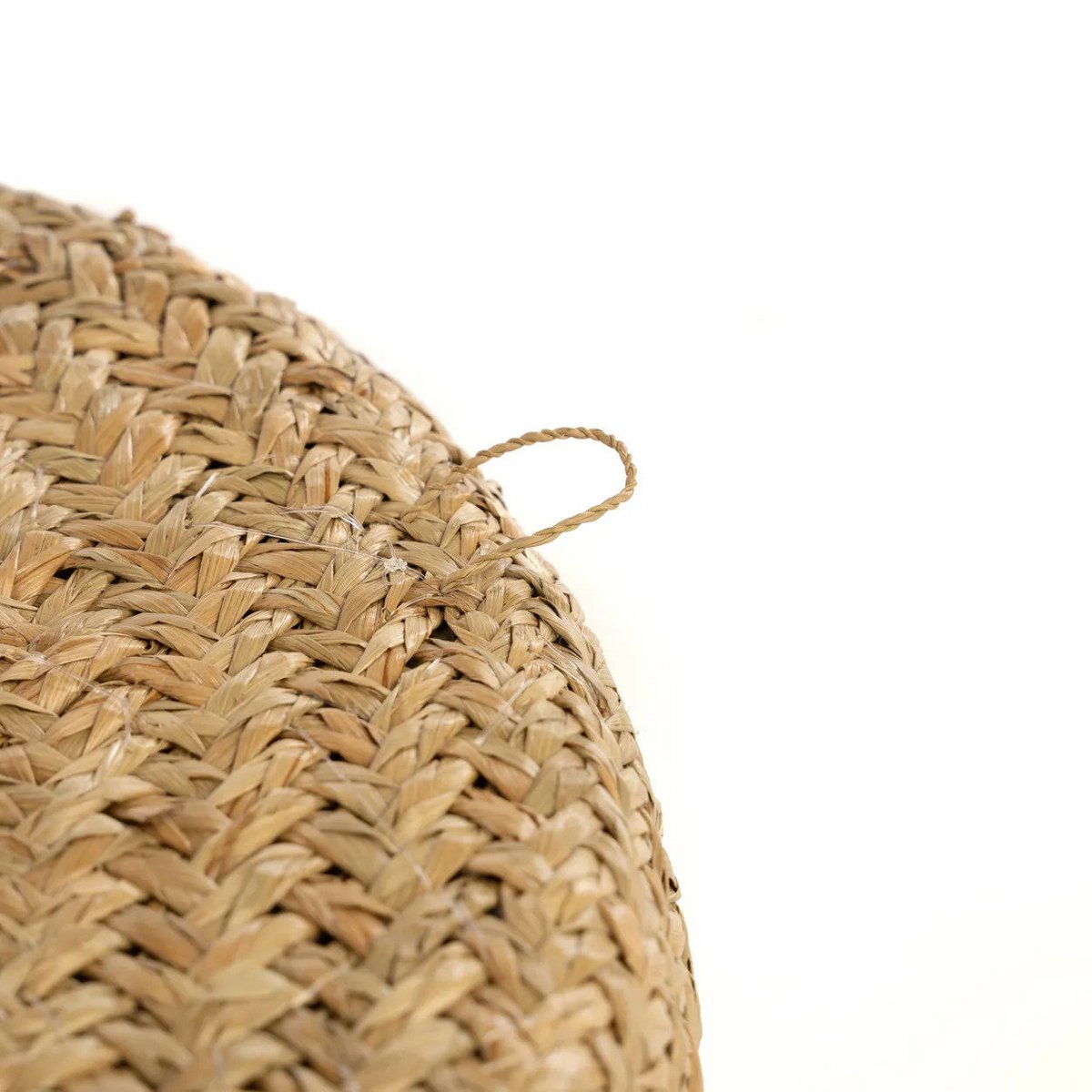 Grass wall circle with cowrie shells, round, 42 cm - Caribe