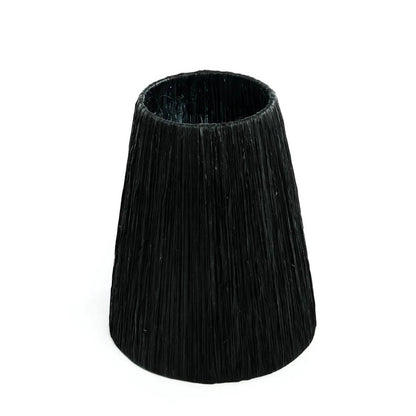 Tischleuchte Naxos – Schwarz mit Grasschirm