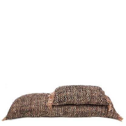 Cotton cushion cover 35×100 cm - black copper, made in India
