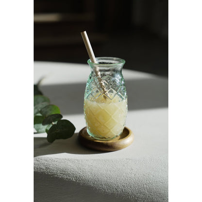 Recycled glass cocktail glass - Blue pineapple - M