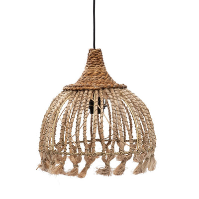 Naturfarbener Grashalm-Pendelschirm 31 cm – Abaca S