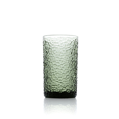 Green glass highball 8 × 14 cm - weighted base