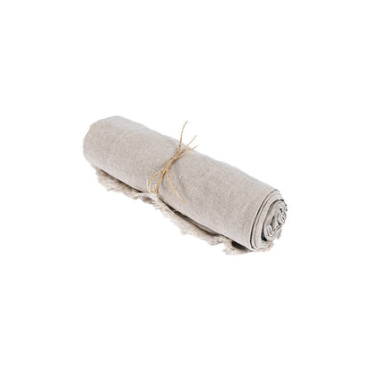 Tischdecke aus Leinen, beige, 150×150 cm