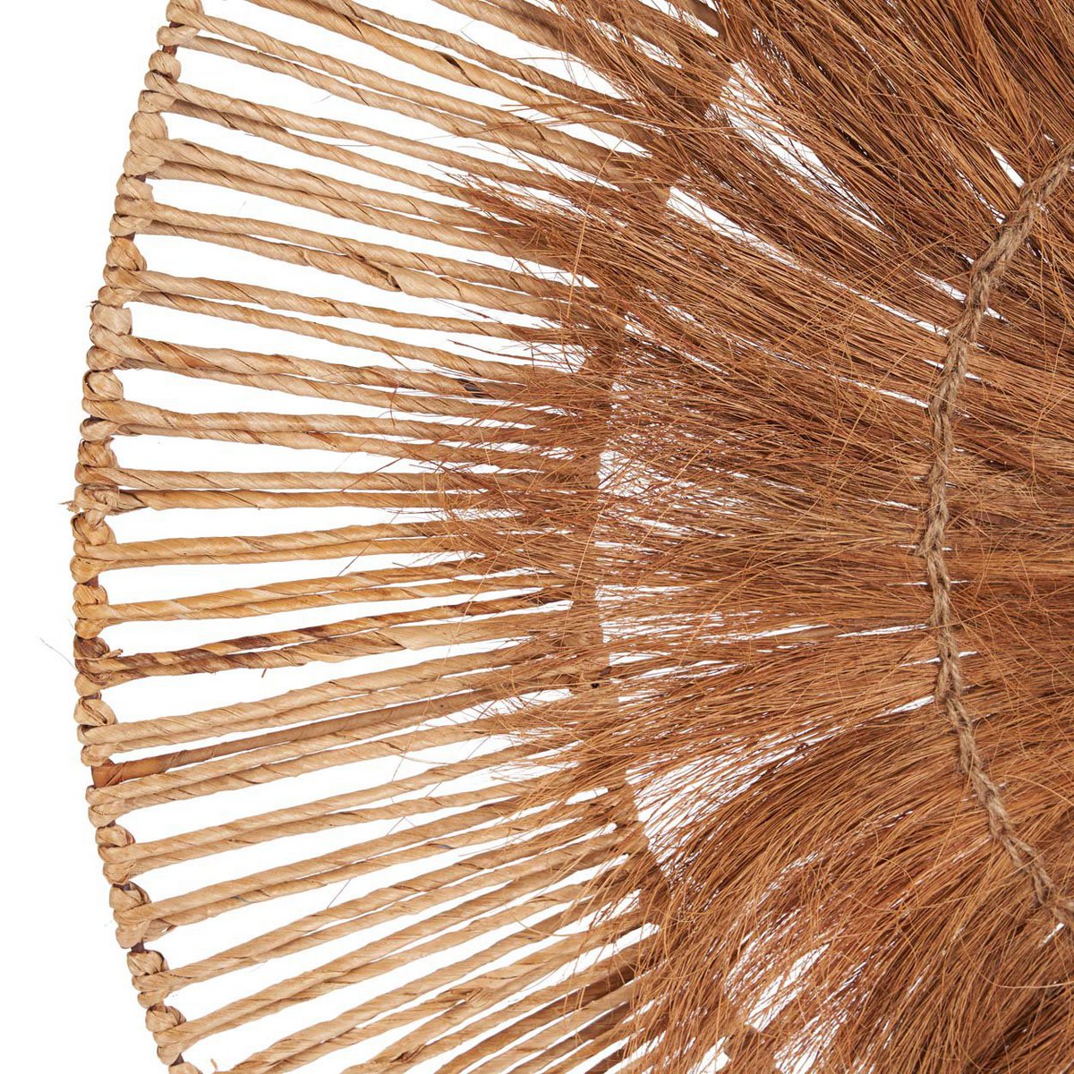 Coconut and palm wall deco, round, 90 cm - natural