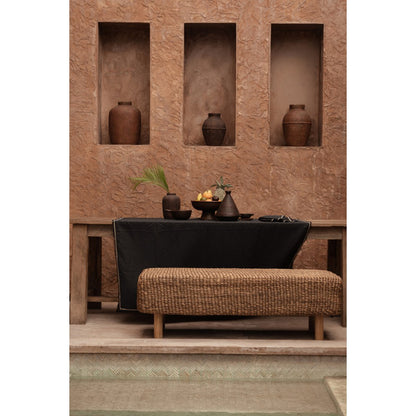 Linen tablecloth, black – 150×250 cm