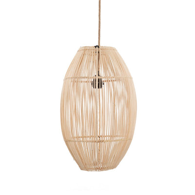 Rattan-Pendelleuchte 30×48 cm – konische Form, handgefertigt