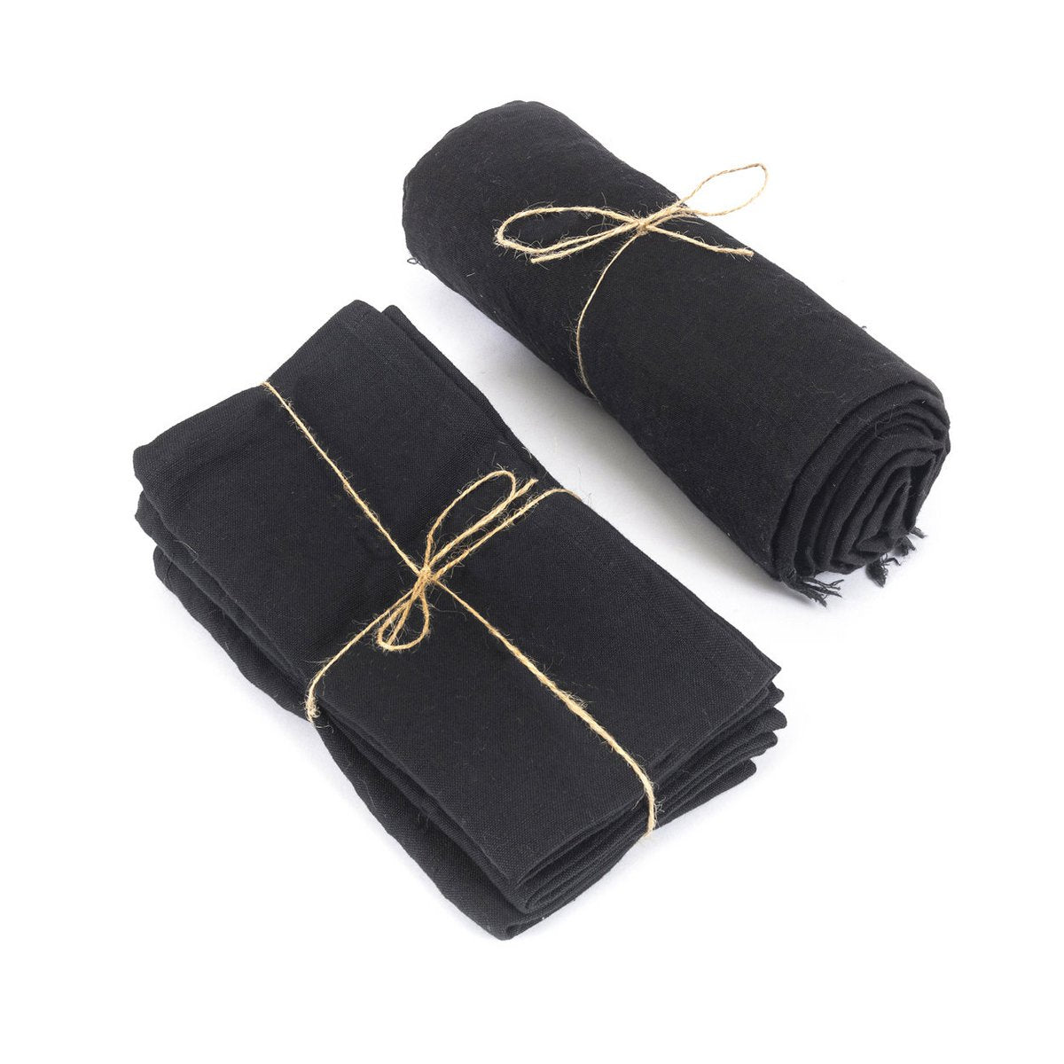 Linen tablecloth, black - 150×200 cm