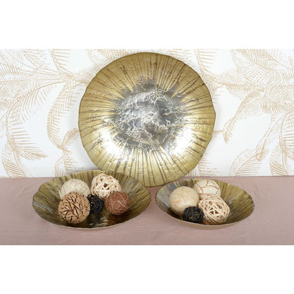 Dekorative Schale aus Goldglas, 40 cm