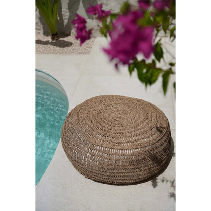 Seagrass pouffe, handwoven – medium