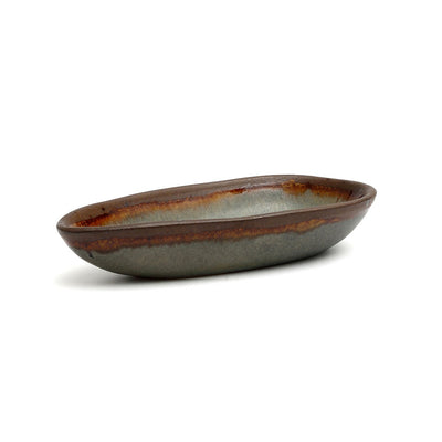 Stoneware serving platter, small - Portuguese handmade