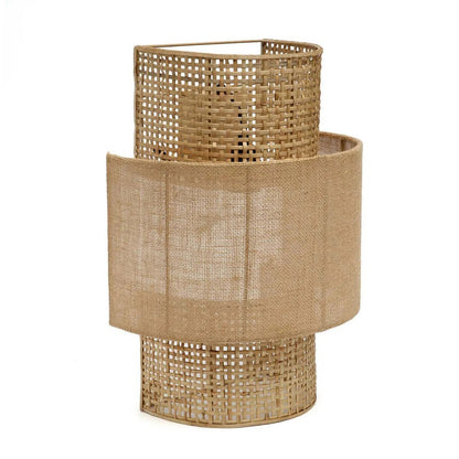 Rattan wall lamp, 41 cm - natural jute and weave