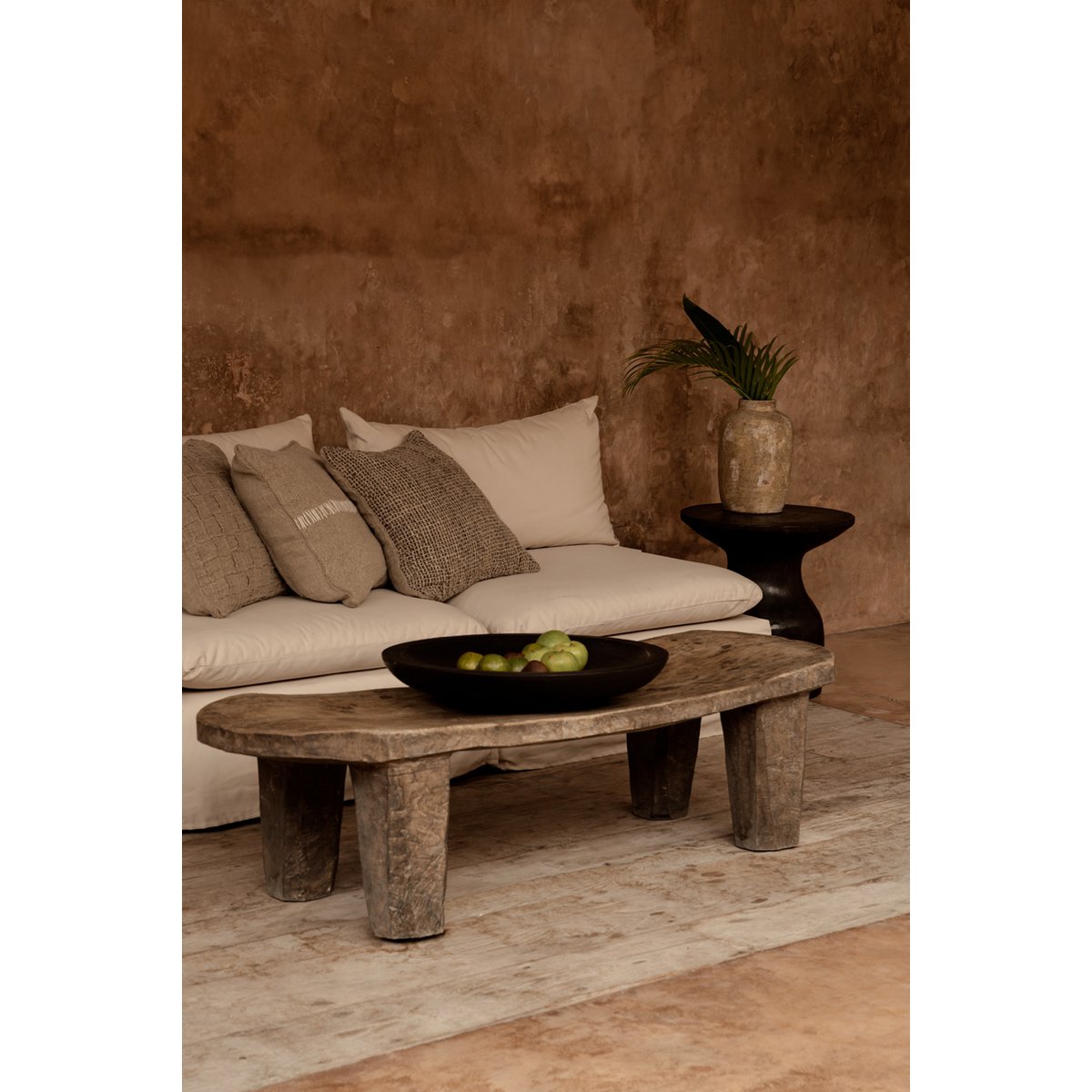 Linen cushion cover 50×50 – handmade, natural white