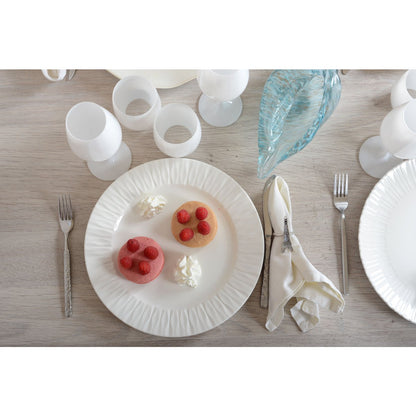 Porcelain serving plate Lilia, white, 30cm