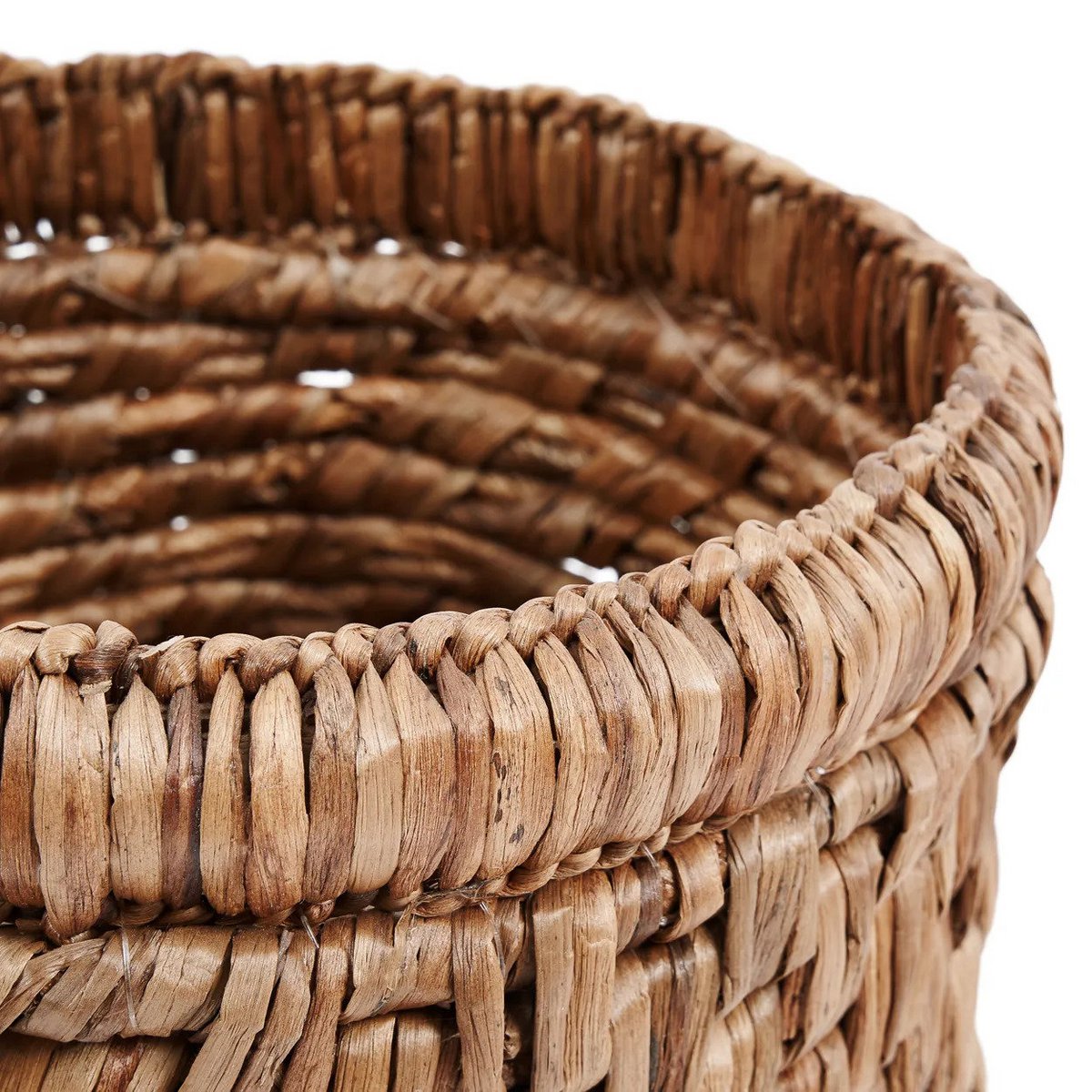 Seagrass basket with diagonal weave - 36 cm