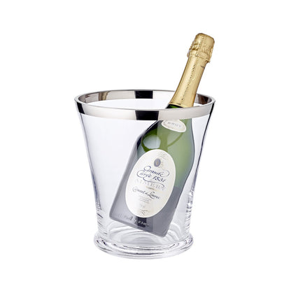 Reuben silver-plated bottle cooler, 22 cm tall