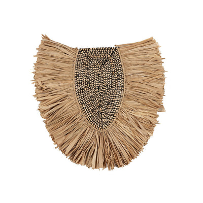 Grass wall circle, woven, 85 cm diameter - natural