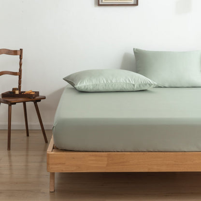 Bamboo bedding set, sage green, single - 400TC
