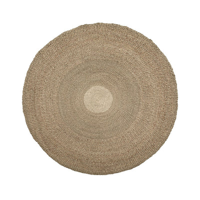 Round seagrass rug ø 200 cm - natural, handwoven in Vietnam